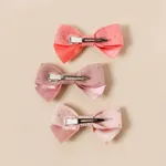3-pack Toddler/kids Corduroy web bow hair clip  image 5