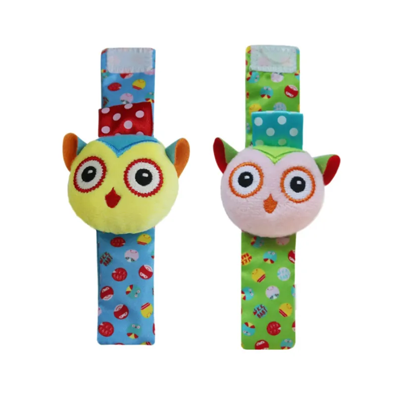 Infant Soothing Toy Wristband with Socks or Hand Strap - Built-in Mini Bell Toy Color-E