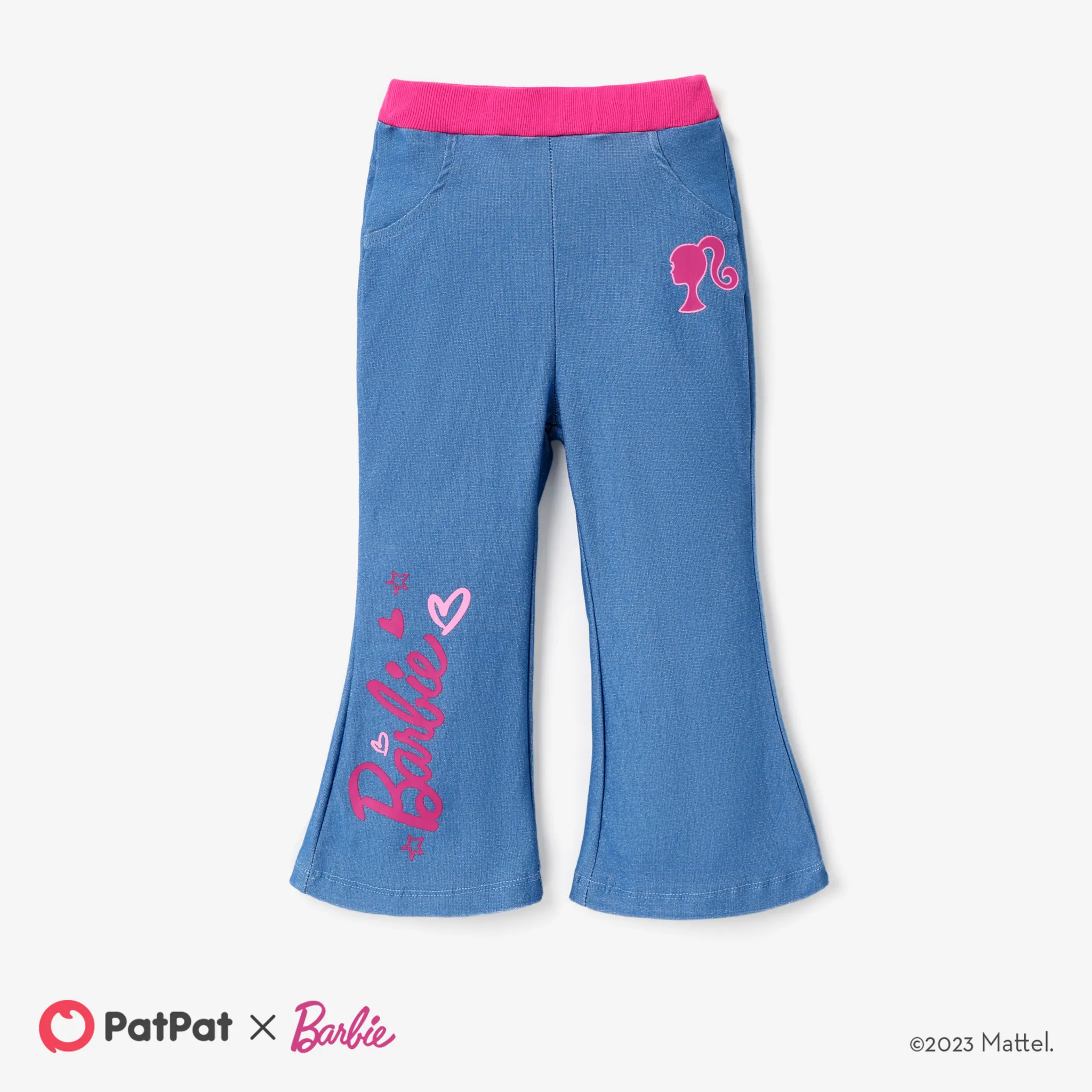 Barbie Criança Menina Bonito Calças de ganga azul denim