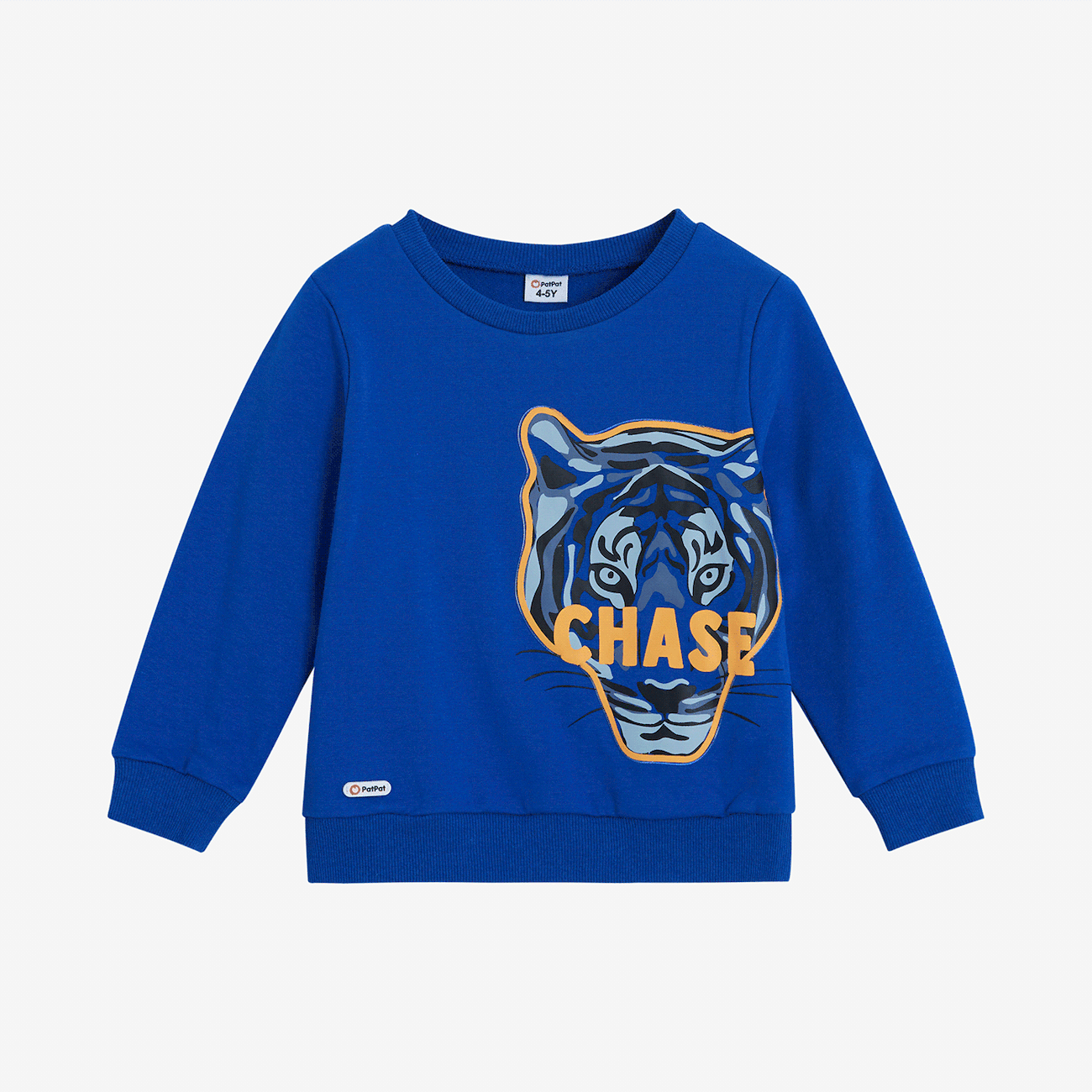 Criança Menino Infantil Tigre Sweatshirt Azul big image 1