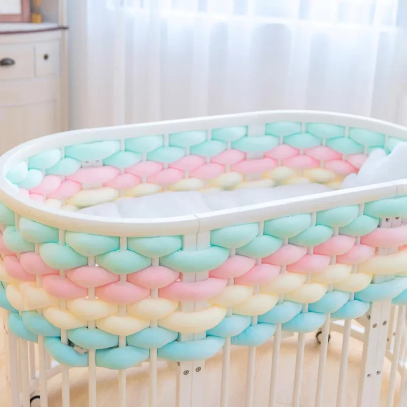 DIY Handmade Crystal Velvet Braided Thread, Ideal for Making Baby Cot Bumper, Blanket, Seat Cushion and Pillow Pink image 3