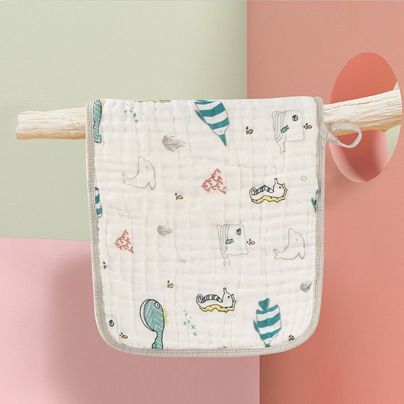 

100% Cotton Upgraded Version with Hook Washable Baby Bath Towel