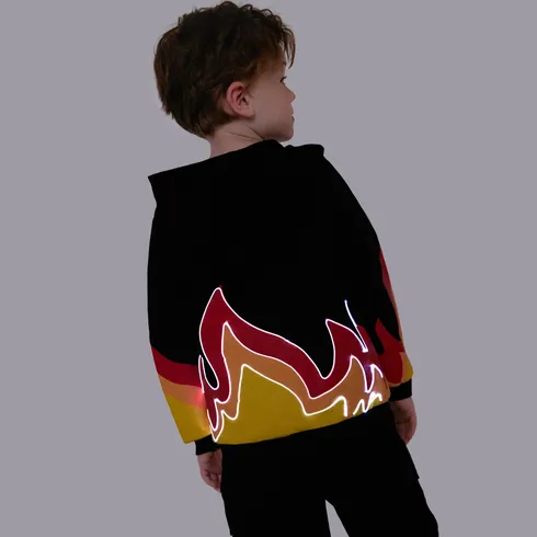 Go-Glow Illuminating Jacket with Light Up Flames Including Controller (Built-In Battery) Black big image 3