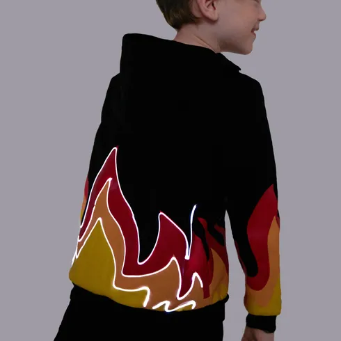 Go-Glow Illuminating Jacket with Light Up Flames Including Controller (Built-In Battery) Black big image 6