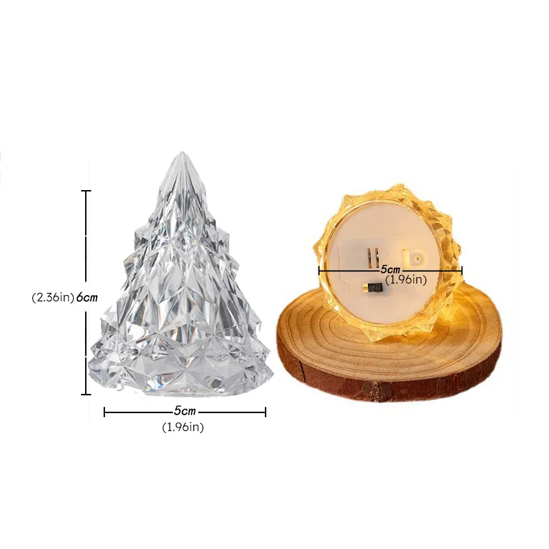 Individual Christmas Tree-shaped Iceberg Night Light White image 5