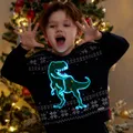 Go-Glow Christmas Illuminating Sweatshirt with Light Up Dragon Including Controller (Built-In Battery) Dark Blue image 4