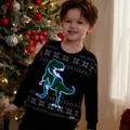 Go-Glow Christmas Illuminating Sweatshirt with Light Up Dragon Including Controller (Built-In Battery) Dark Blue image 5