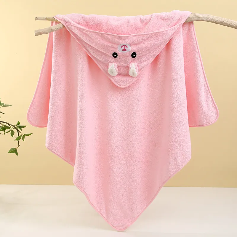 Coral Fleece Animal Shaped Hooded Blanket Pink