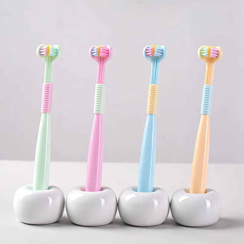 Soft Bristle Macaron U-shaped Toothbrush for Kids (Ages 3 and Up)