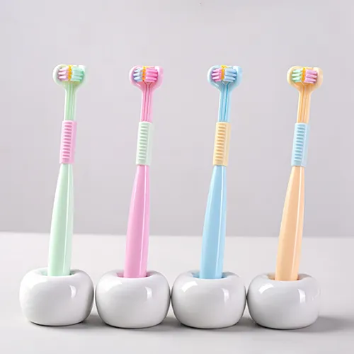 Soft Bristle Macaron U-shaped Toothbrush for Kids (Ages 3 and Up)