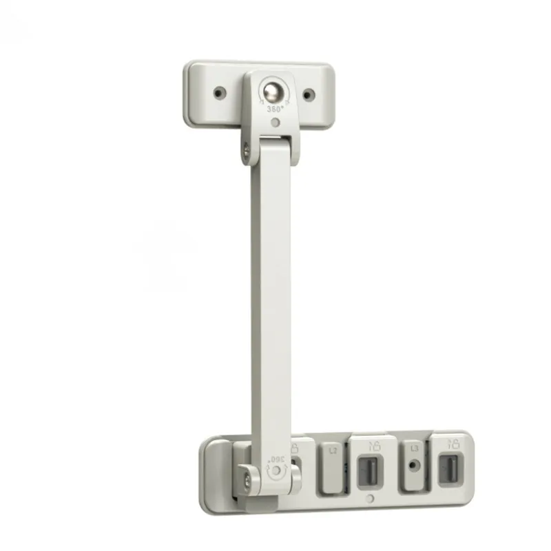 Anti-toppling TV/monitor and door/window safety lock with fixed bracket and limiters White big image 1