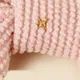 3-pack Toddler/kids Corduroy web bow hair clip Pink