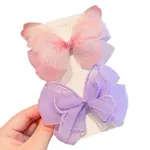 2-pack Toddler/kids Sweet Mesh bow headdress Purple