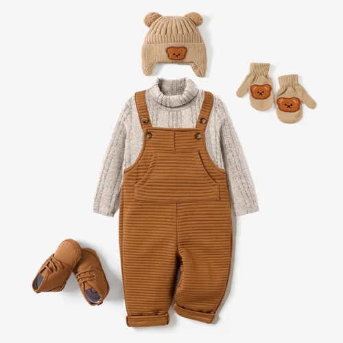 Toddler Girl/Boy Solid Stripe Hanging Strap Top/Overall/Hat
