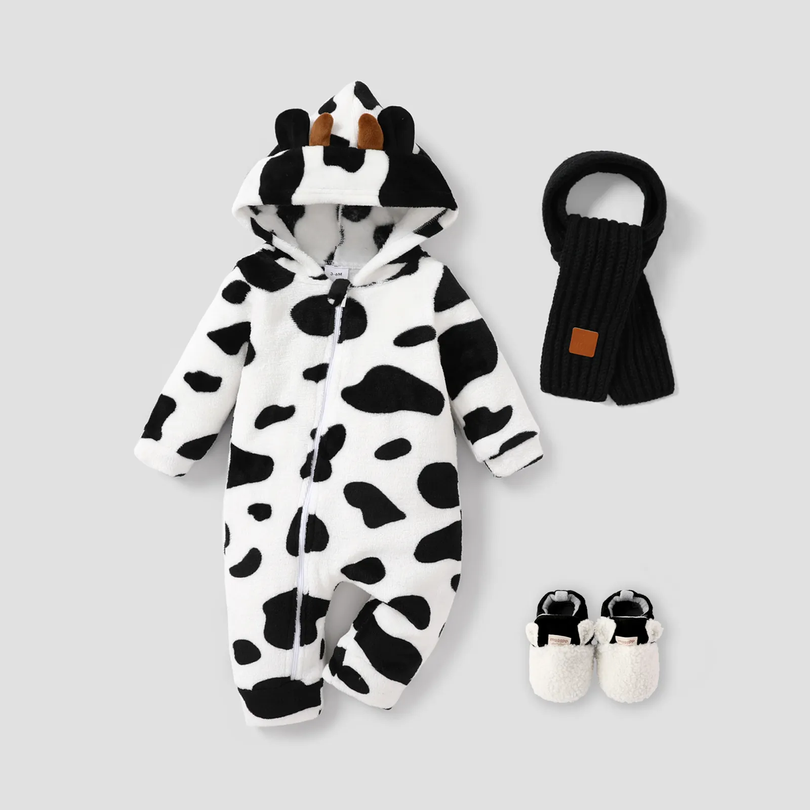 Combinaison De Motif De Vache 3D Hyper-tactile Pour Bébé Fille / Garçon