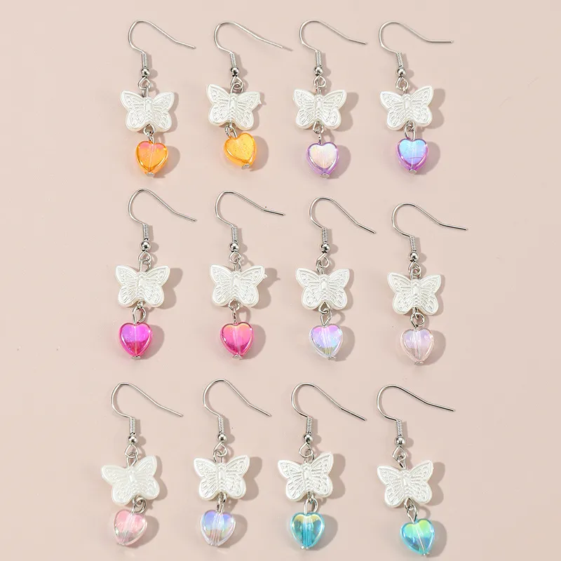12-pack Kids/adult Fashion colorful earring set Multi-color big image 1
