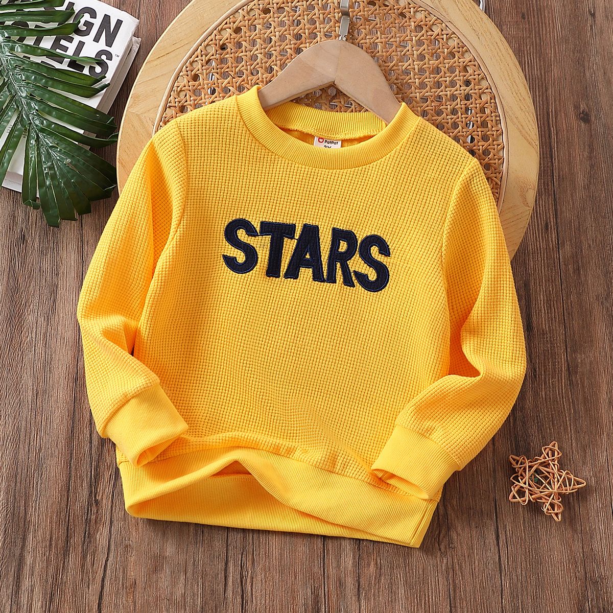 

Toddler Girl/Boy Casual Letter Pattern Oversized Sweatshirt