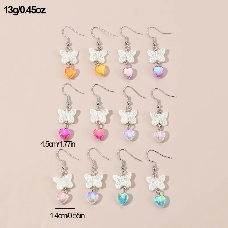 Ensemble de 12 boucles d’oreilles colorées pour enfants/adultes Multicolore big image 1