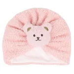 Baby's teddy fleece warm fetal cap Pink