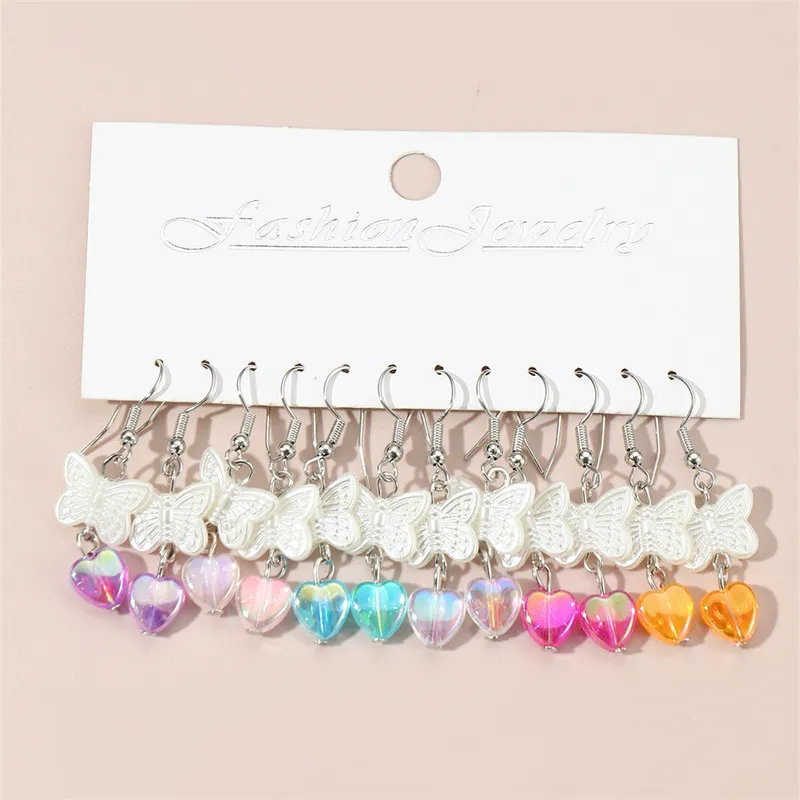 12-pack Kids/adult Fashion colorful earring set Multi-color image 5