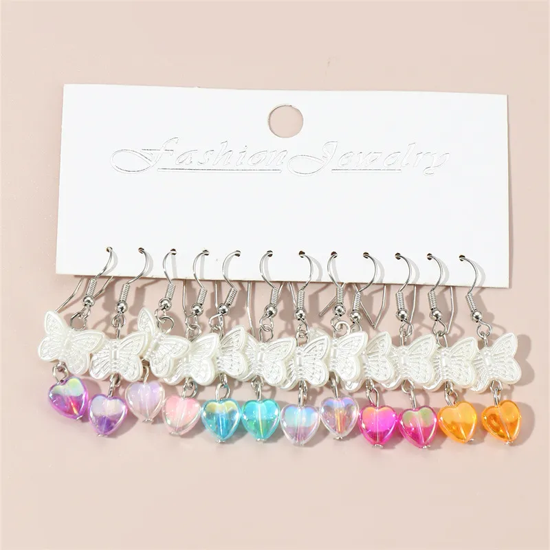 12-pack Kids/adult Fashion colorful earring set Multi-color big image 1