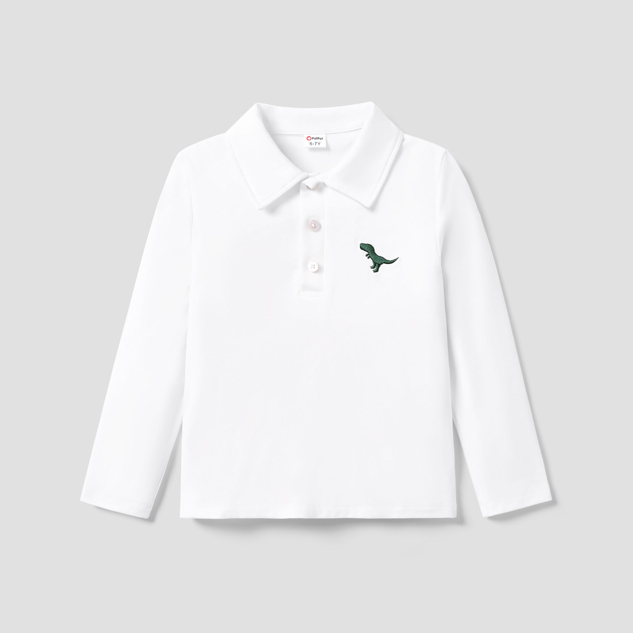 

Kid Boy Solid Color Animal pattern Casual Cotton Blend Polo shirt