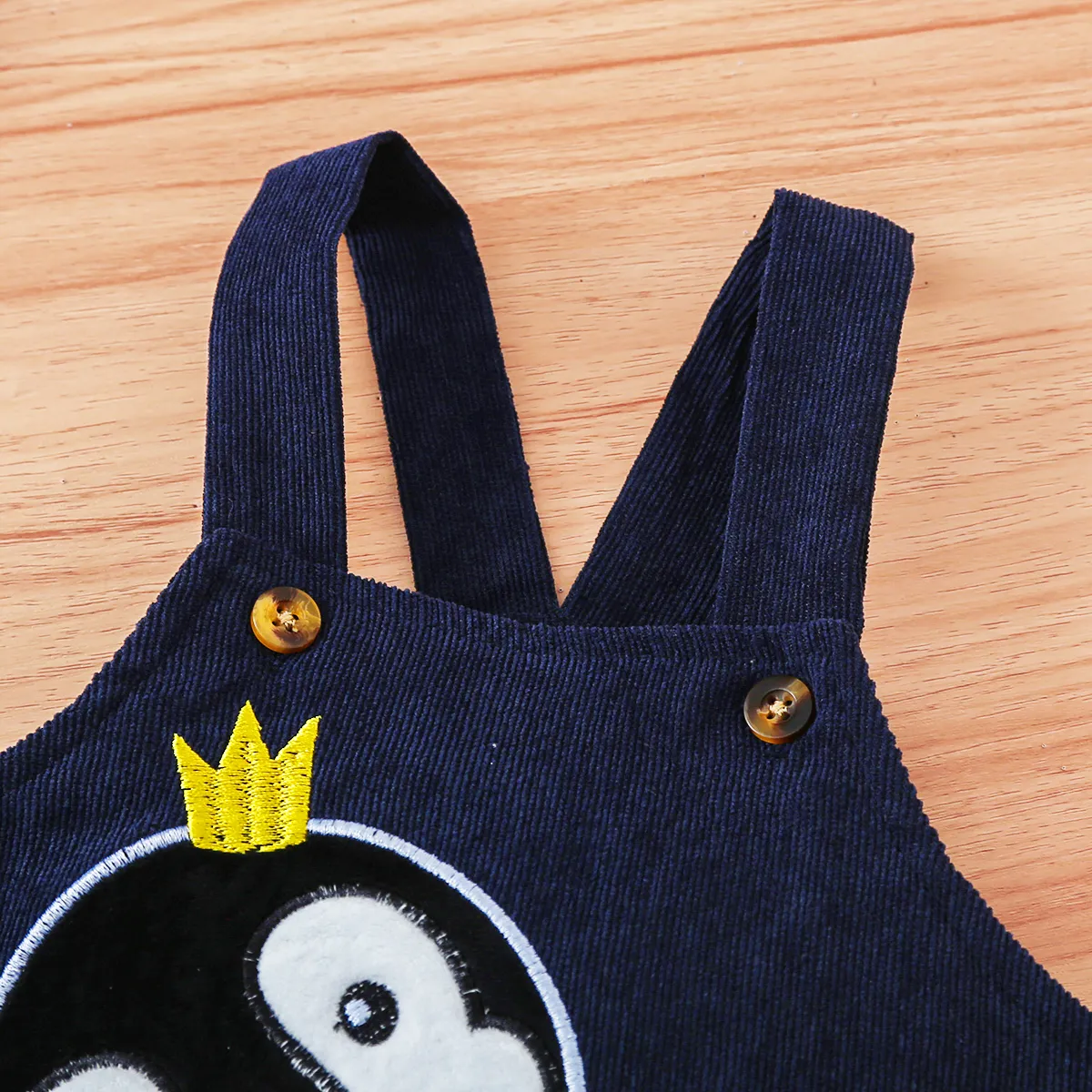 2pcs Baby Girl/Boy Childlike Penguin Print Set Dark Blue/white image 5