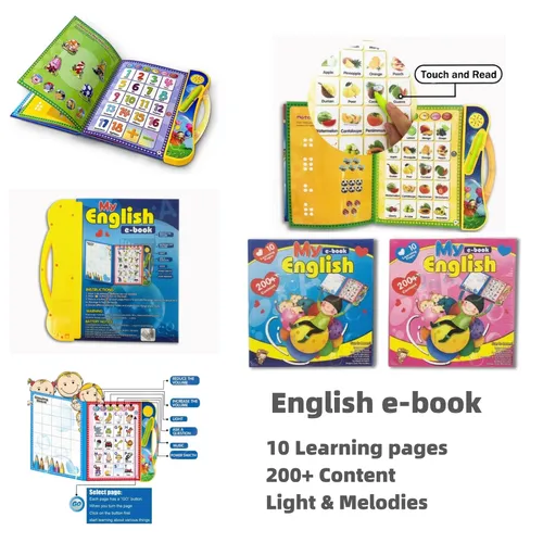 Elektronisches Buch für die frühkindliche Bildung mit Fingerberührung und englischer Audio-Lesung