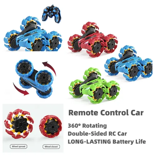 Remote Control Car Toys Double-Sided 360° Rotating 4WD Rc Drift Truck