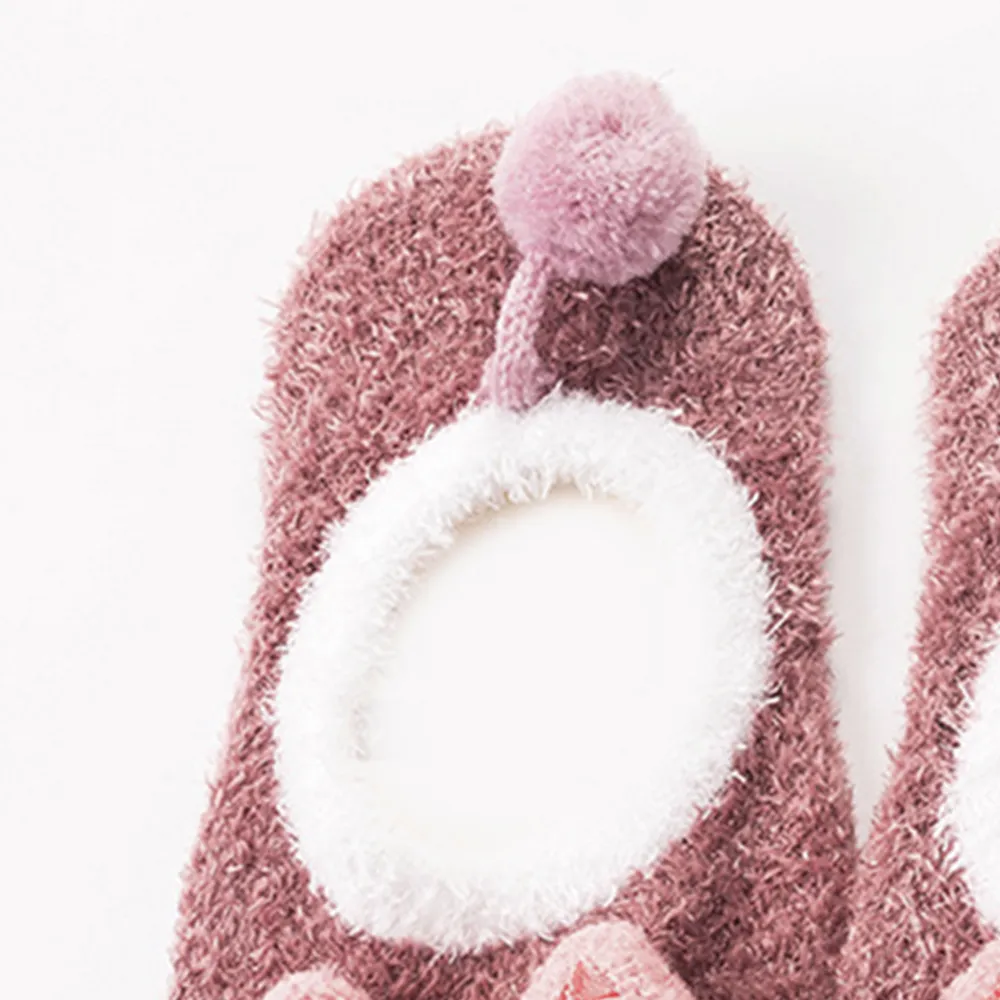 Baby / Toddler Lovely 3D Cartoon Decor Antiskid Floor Socks  Pink big image 1