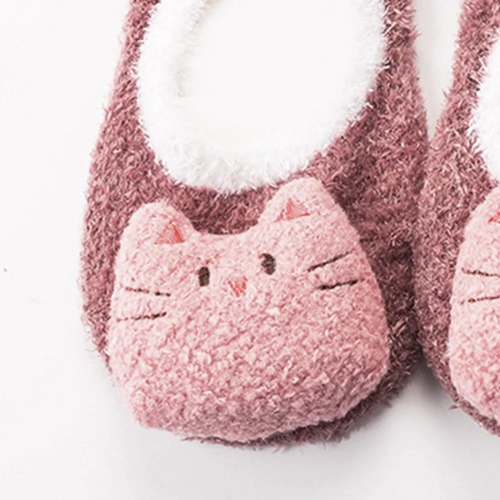 bebé / niño calcetines del piso decoración preciosa antideslizantes dibujos animados en 3D Rosado big image 1