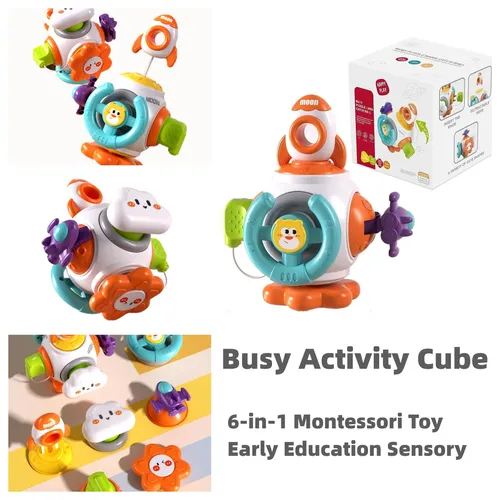 Busy Activity Cube und Montessori Sensory Early Education Spielzeug für Kleinkinder