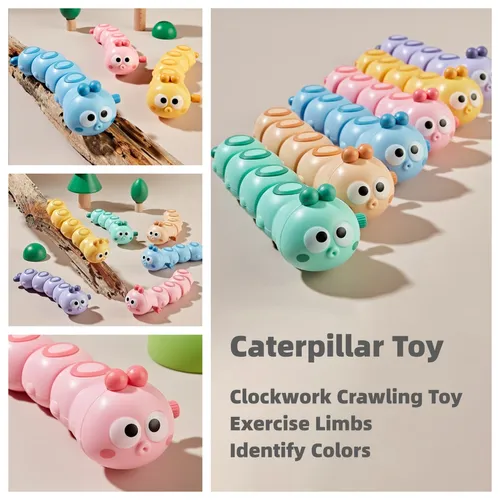 Fuzzy Caterpillar Children's Toy: Wind-Up, Parent-Child Interactive, Cute and Fun Mini Toy
