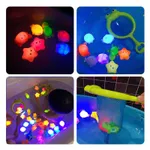 4Pcs Light up Bath Toys Bulk Floating Rubber Ocean Sea Animal Toys Set  image 6