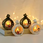 Christmas Round Handheld Lighted Lantern: Battery-Powered Decorative Holiday Item ,Festive Party Atmosphere  image 2