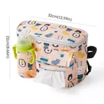 Baby Stroller Organizer Bag: Multifunctional Storage Solution for On-the-Go Moms Pink