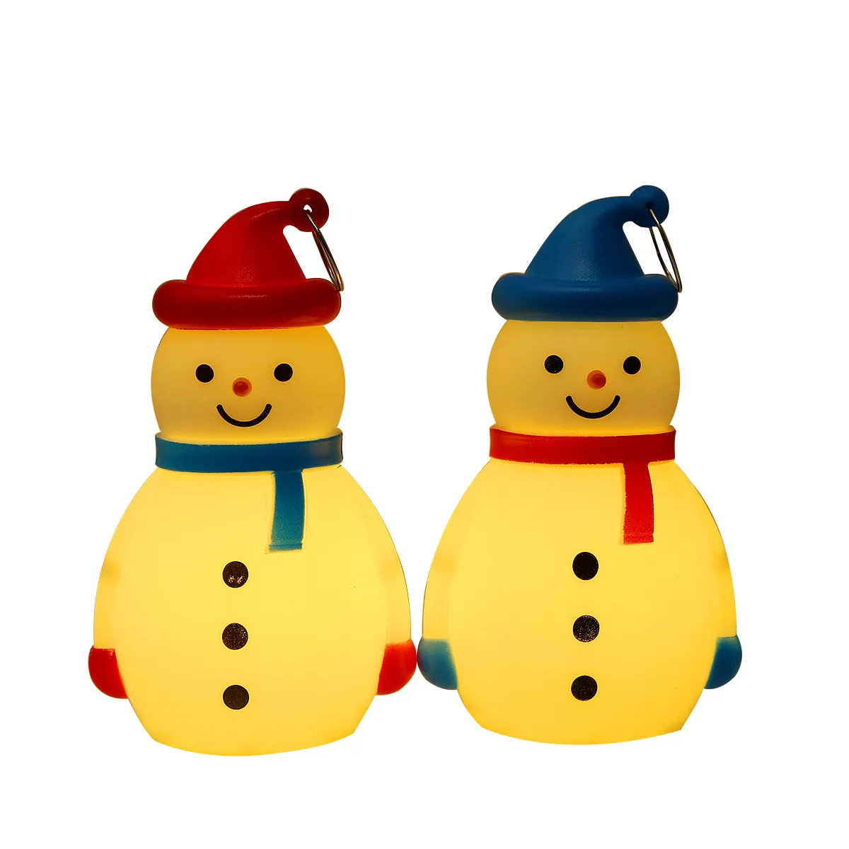 LED Light-up Snowman Decoration for Christmas Decor, Children's Gifts, Hanging Ornament, Festive Party Atmosphere Blue image 4