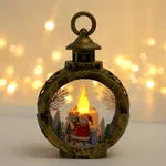Christmas Round Handheld Lighted Lantern: Battery-Powered Decorative Holiday Item ,Festive Party Atmosphere  image 3