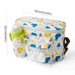 Baby Stroller Organizer Bag: Multifunctional Storage Solution for On-the-Go Moms Creamy White