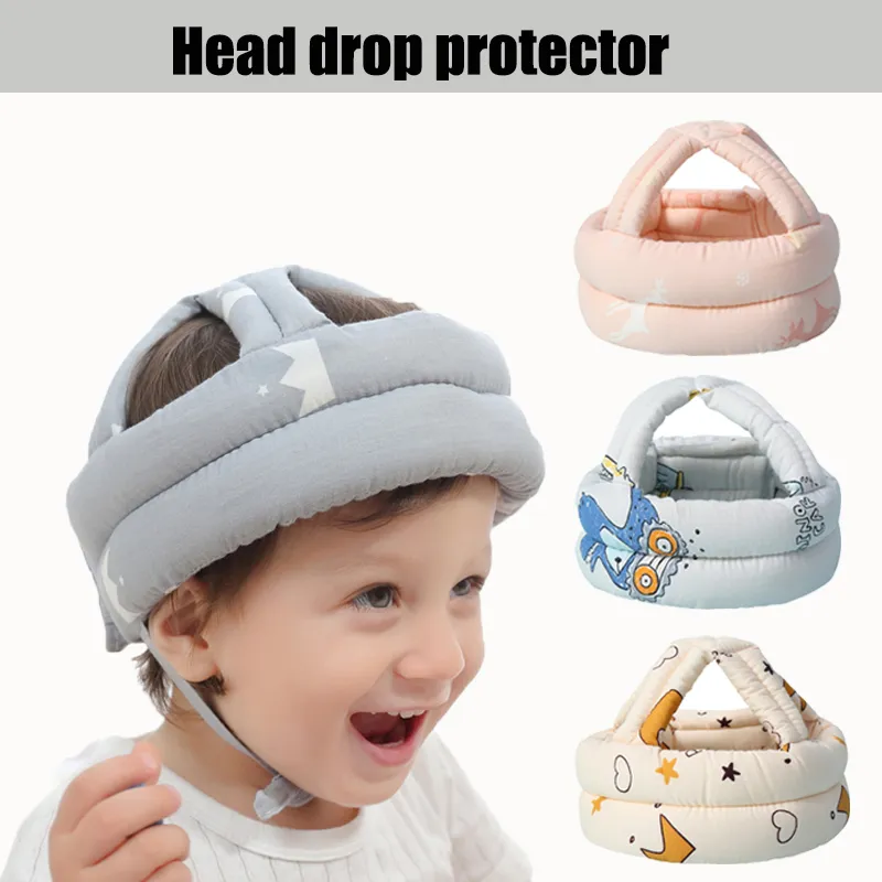 Baby Toddler Head Drop Protection Helmet for Crawling Walking Headguard Anti-collision Lace-Up Head Cap