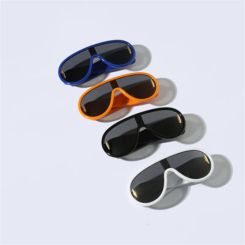 Toddler/kids Fashionable one-piece large-frame children's sunglasses (packed in velvet bag)