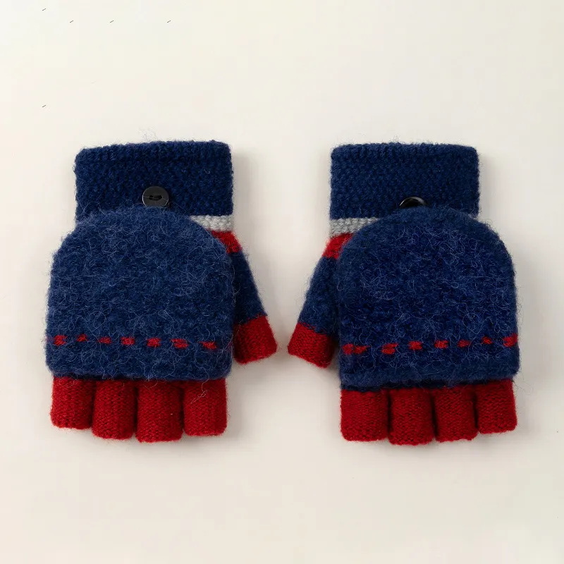 Halbfingerlappe gestrickte Cartoon-Handschuhe für Kleinkinder