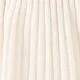 Baby Girl Button Front Solid Rib Knit Long-sleeve Dress Creamcolored