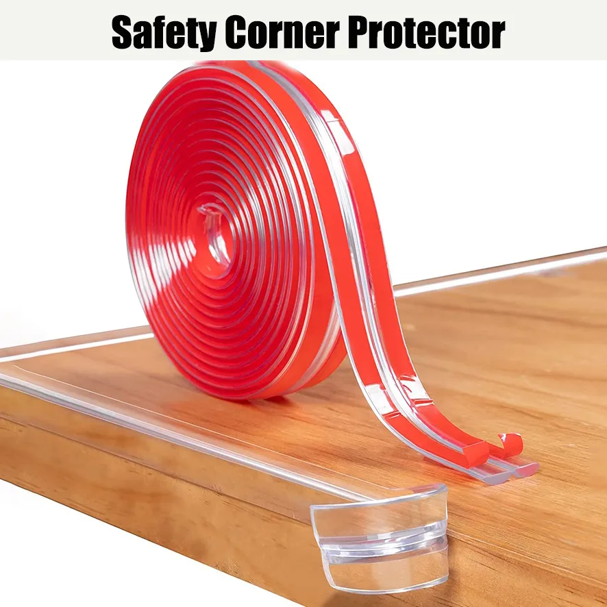 Baby Safety Corner Protectors - Soft and Flexible PVC Material with Strong Adhesive Tape for Easy Installation 