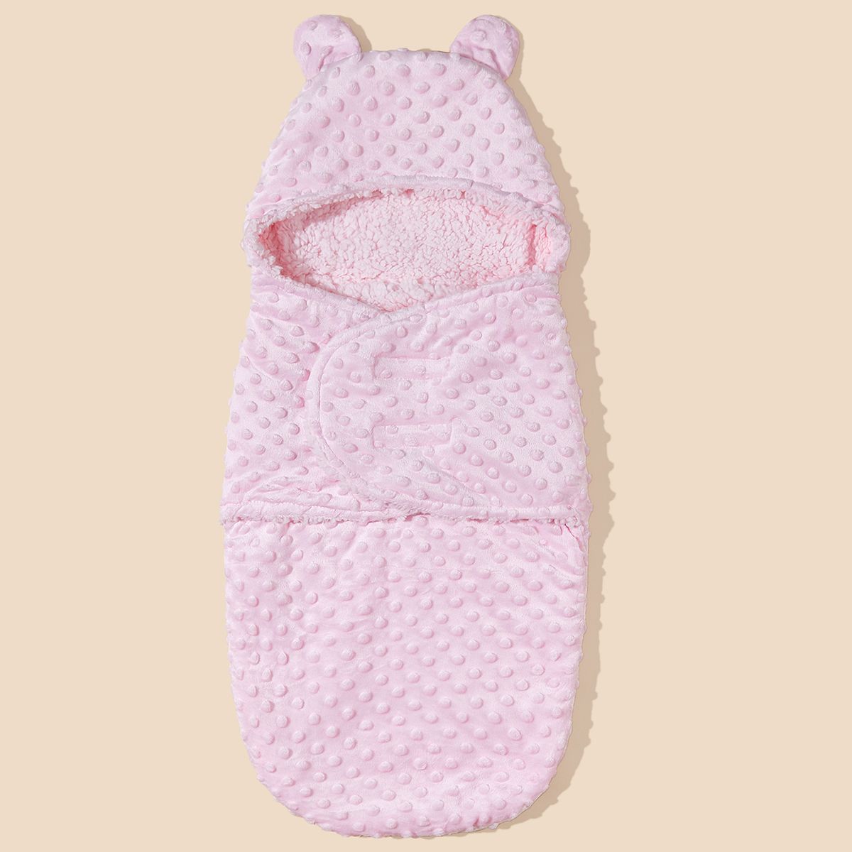 Newborn Baby Hooded Sleep Sack In Autumn And Winter: Made With Soft Velvet Material For Babies Up To 3 Months