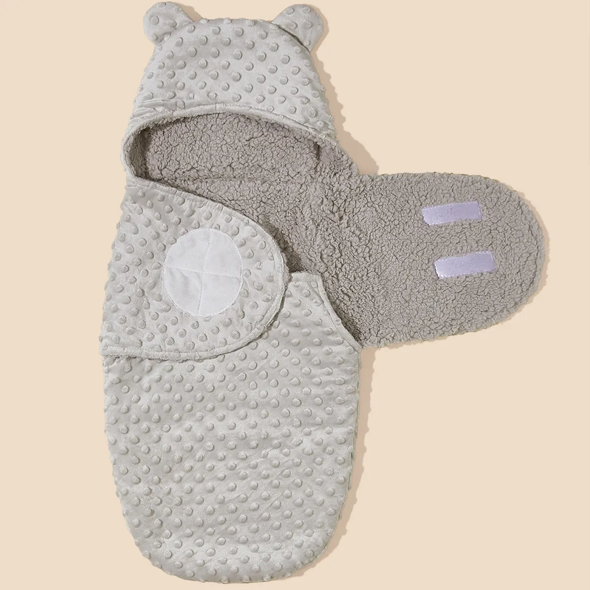 Newborn Baby Hooded Sleep Sack In Autumn And Winter: Made With Soft Velvet Material For Babies Up To 3 Months