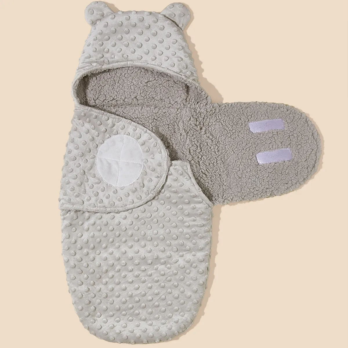 Newborn Baby Hooded Sleep Sack in Autumn and Winter: Made with Soft Velvet Material for Babies up to 3 Months