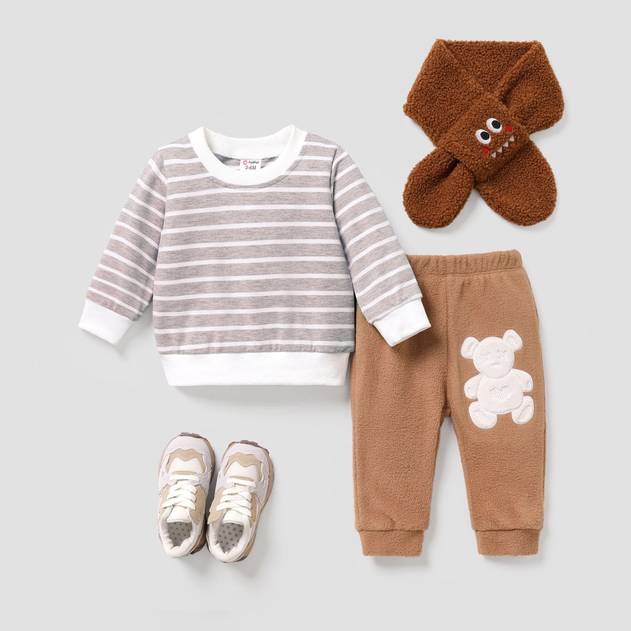 Baby Girl/Boy Embroidery Bear Pattern Casual Pants
