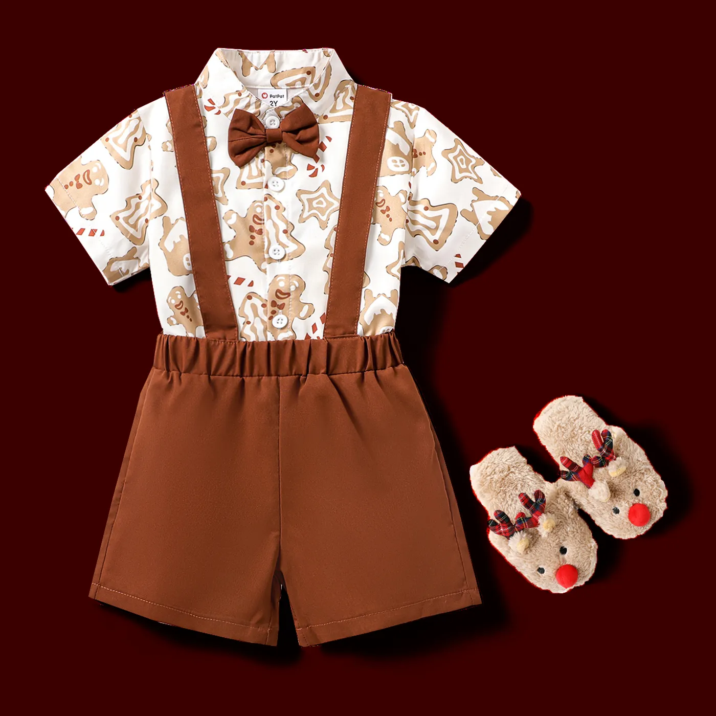 2pcs Toddler Boy Christmas Childlike Set  
