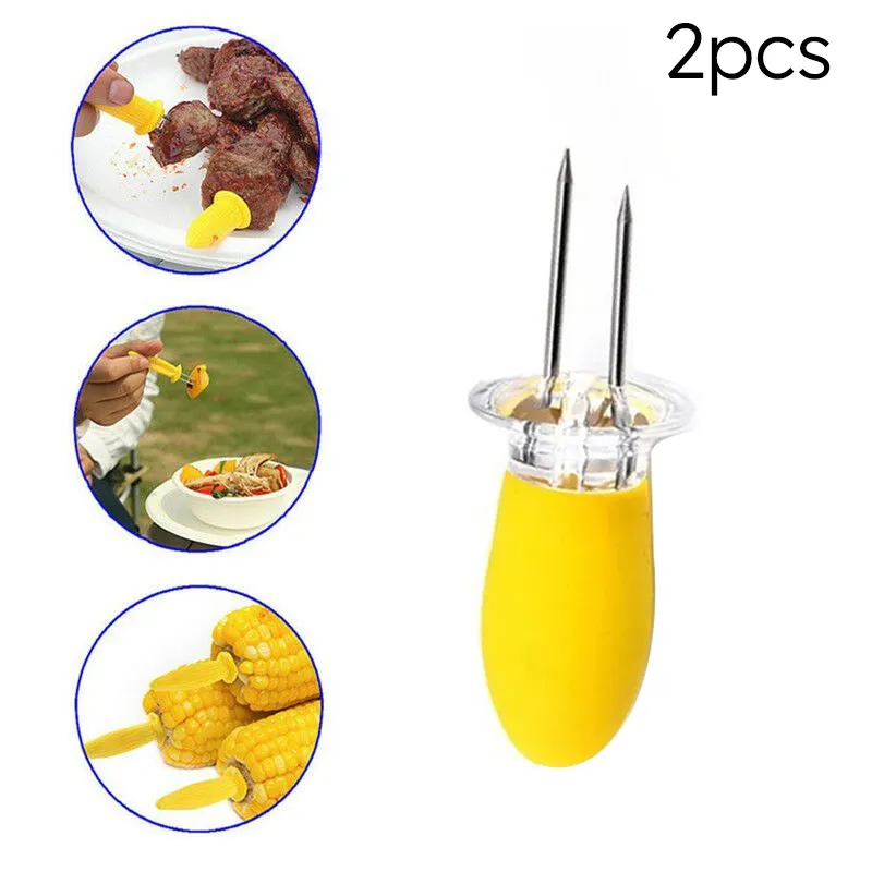 Home Birthday Party and Holiday Party Food Corn Fruit BBQ Anti-Scald Fork